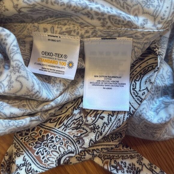 LANDS END long sleeve button up blouse with belt sz XS (2-4) - Picture 5 of 5